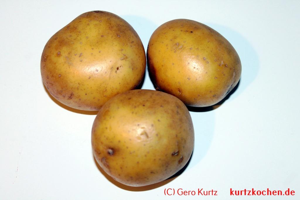 Quark mit Pellkartoffeln - drei Kartoffeln