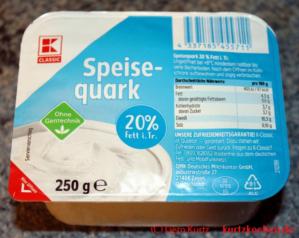 Quark mit Pellkartoffeln - Quark mit 20% Fett i.Tr.