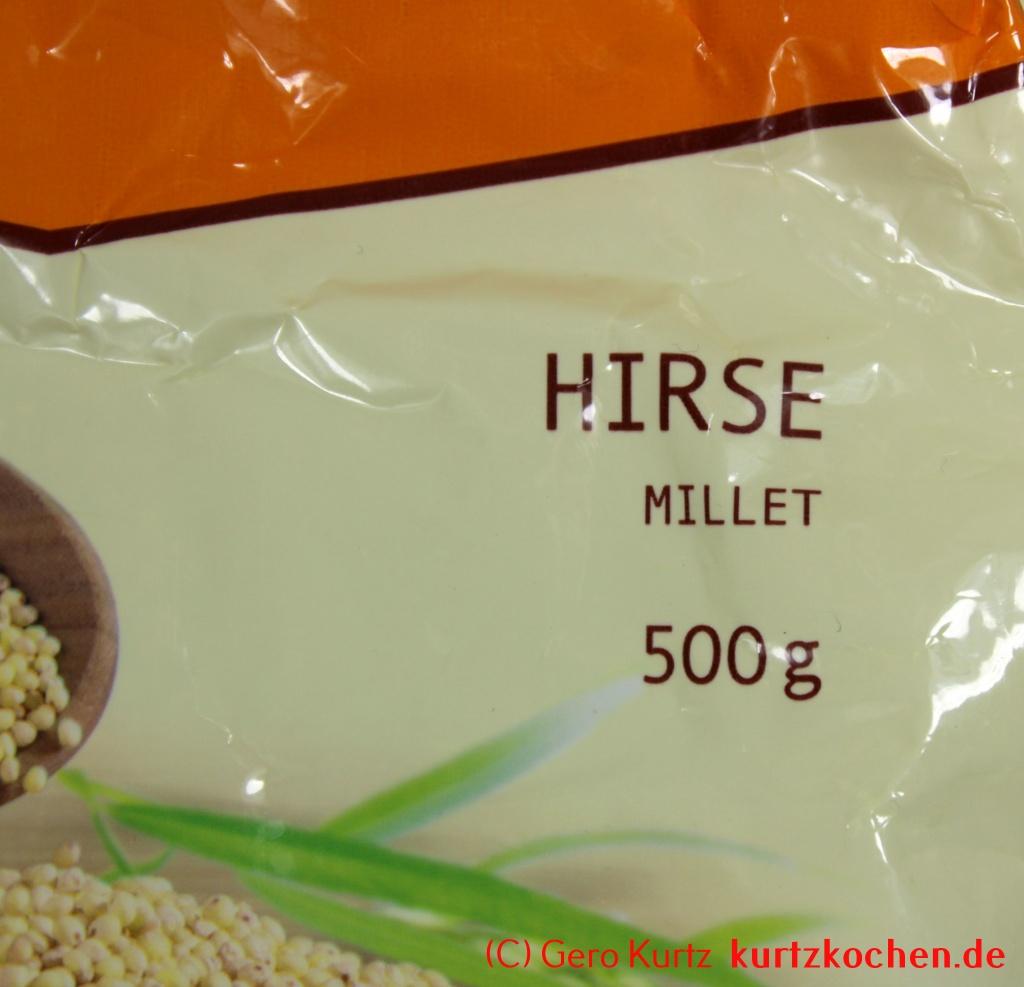 Süßer Hirsebrei - Aufschrift Millet-Hirse