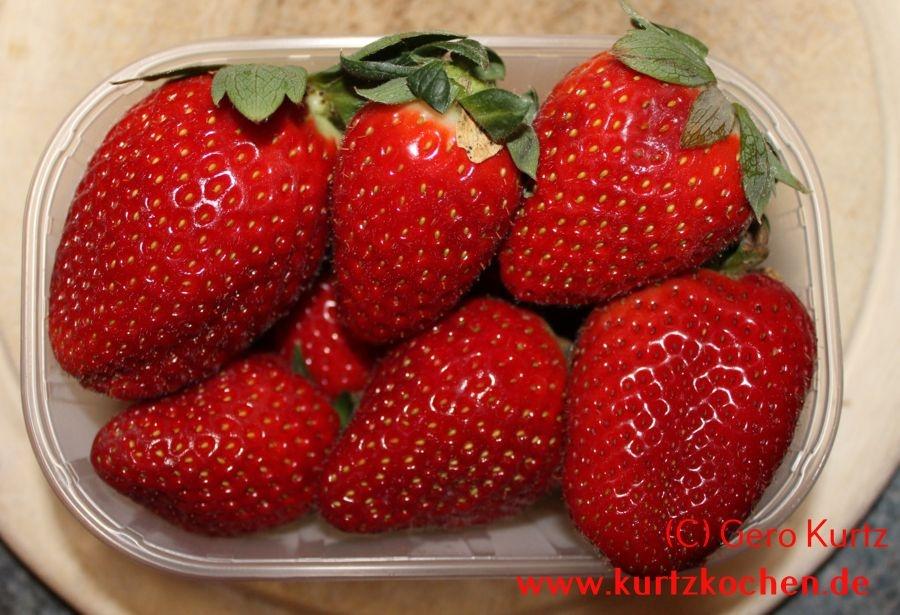 Erdbeermarmelade frische reife Erdbeeren