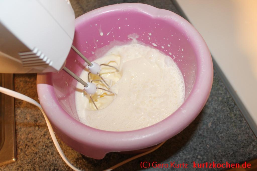 Butter selber machen - Schlagsahne welche mit dem Mixer geschlagen wird