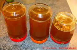 Grundrezept Marmelade - umgedrehte Marmeladengläser